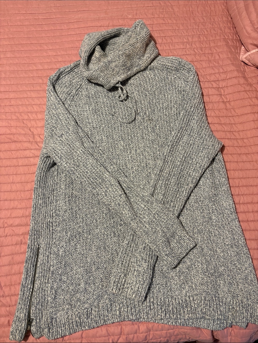 Athleta Marled Gray Cowl Neck Sweater
